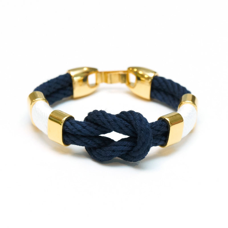 Starboard Bracelet in Navy, White and Gold
