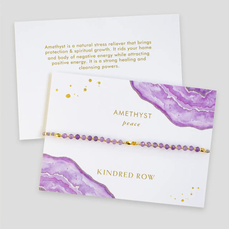 Amethyst Healing Gemstone Stacking Bracelet