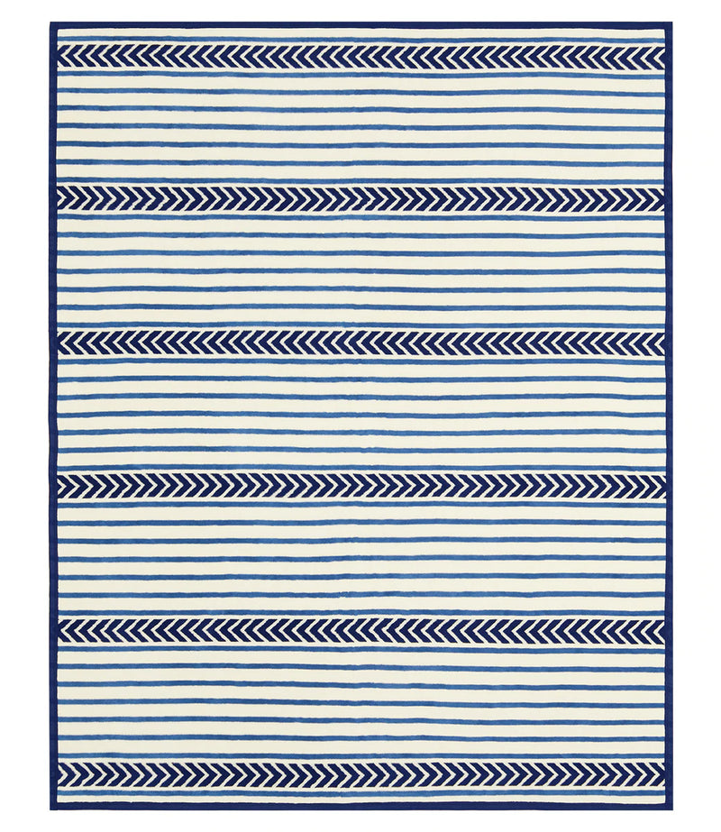 Bar Harbor Stripe Blue Blanket Chappy Wrap