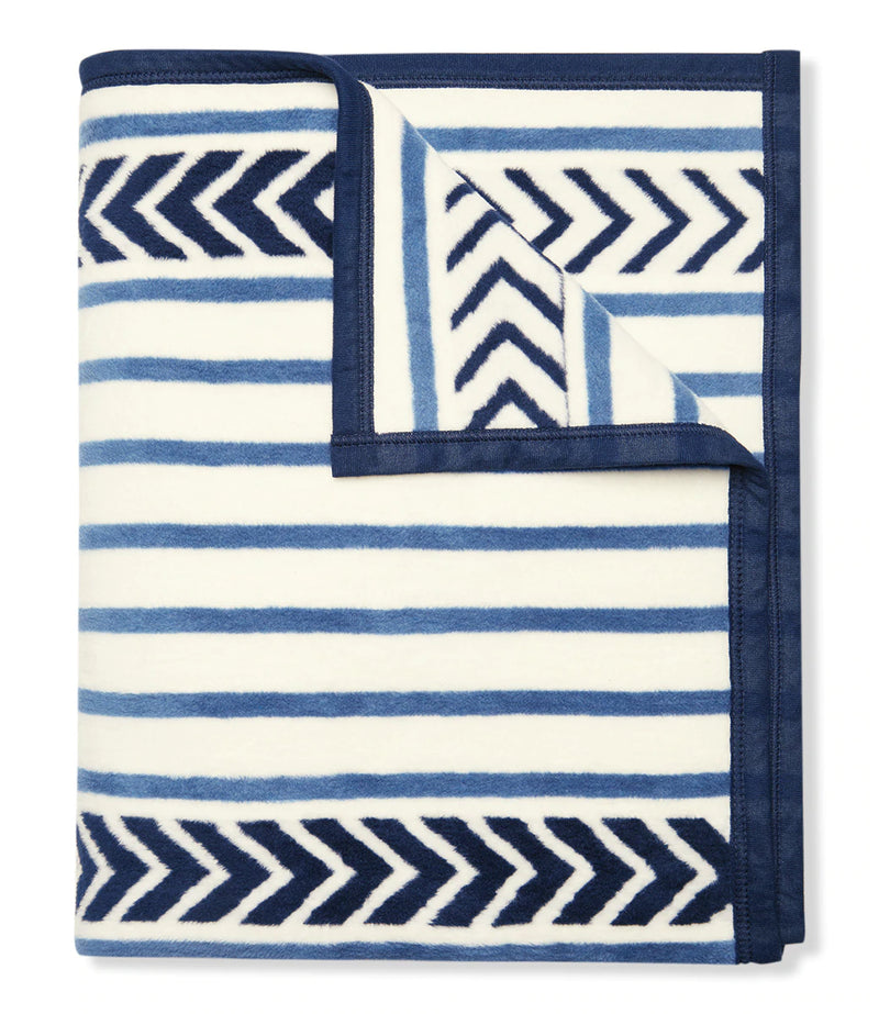 Bar Harbor Stripe Blue Blanket Chappy Wrap