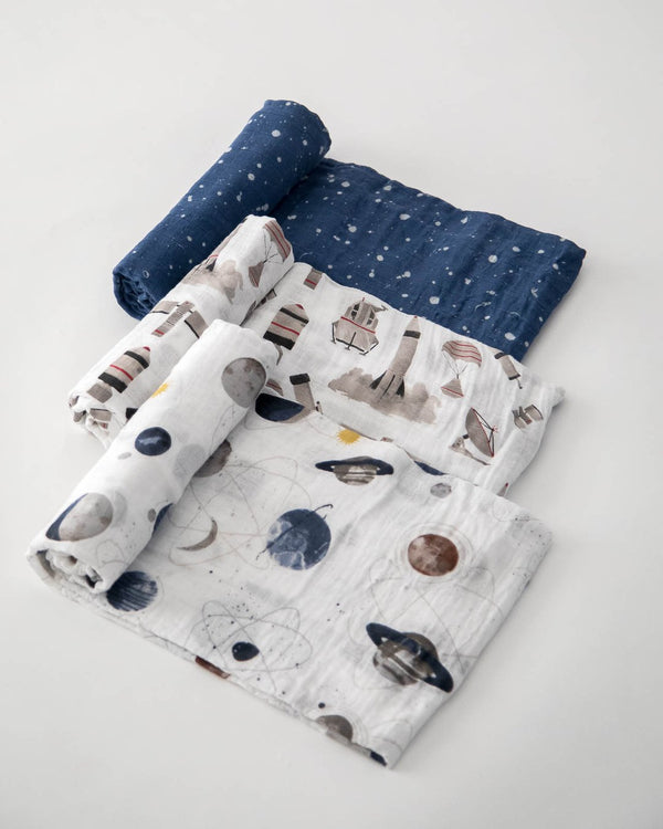 Cotton Muslin Swaddle S/3