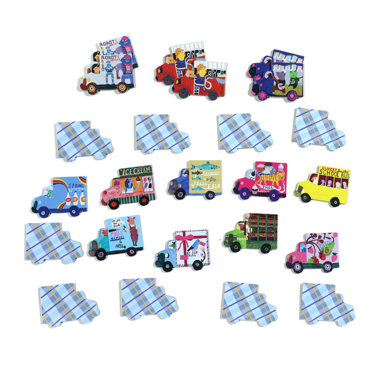 Trucks and a Bus Little Memory & Matching Game
