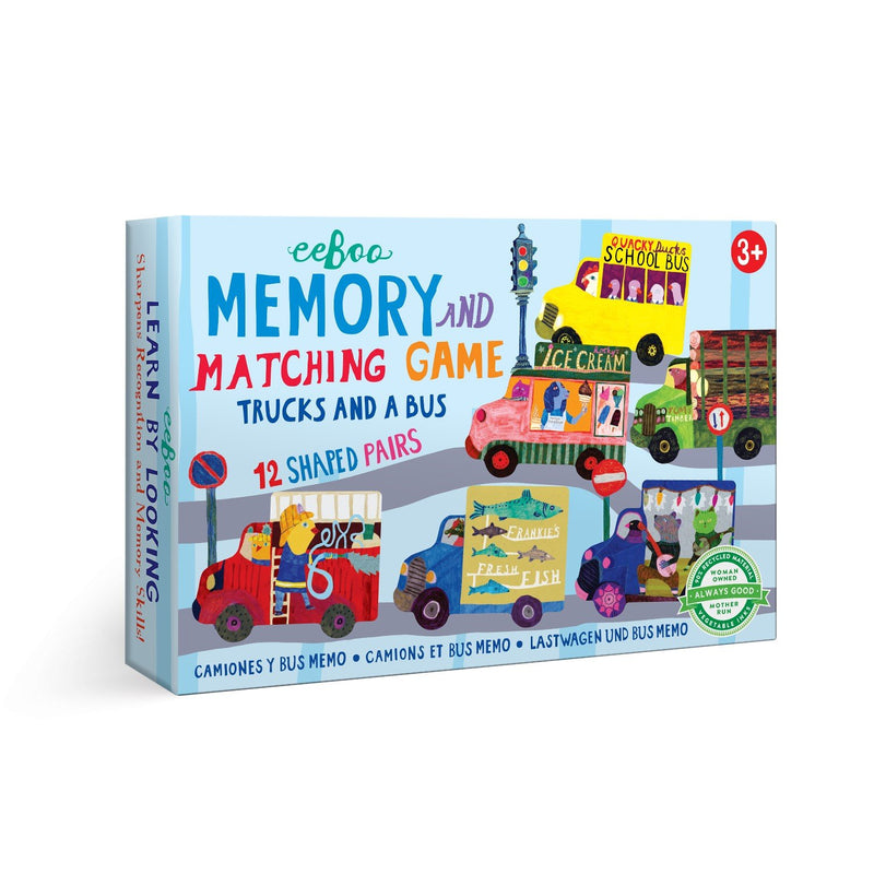 Trucks and a Bus Little Memory & Matching Game